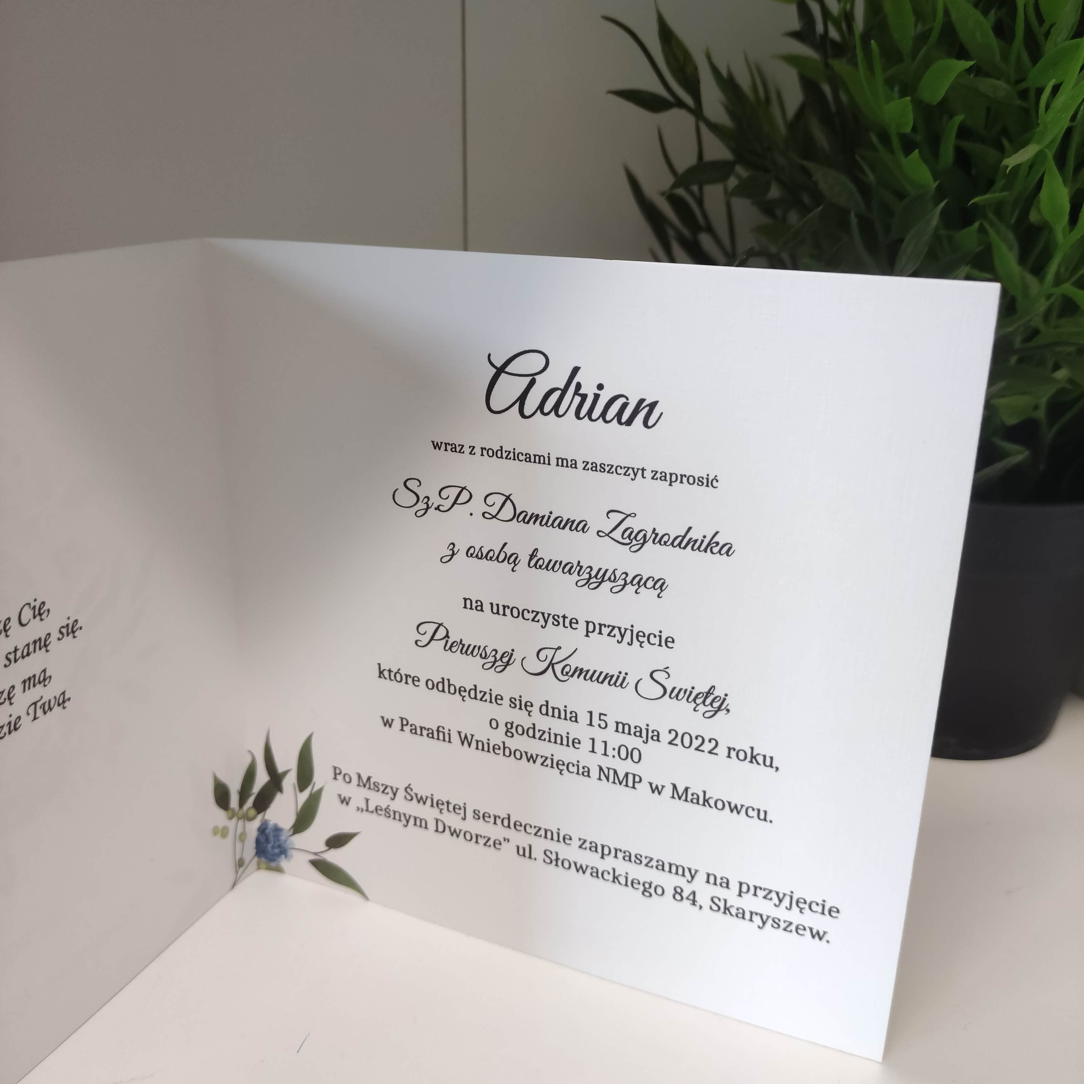 Zaproszenie Komunia nr3