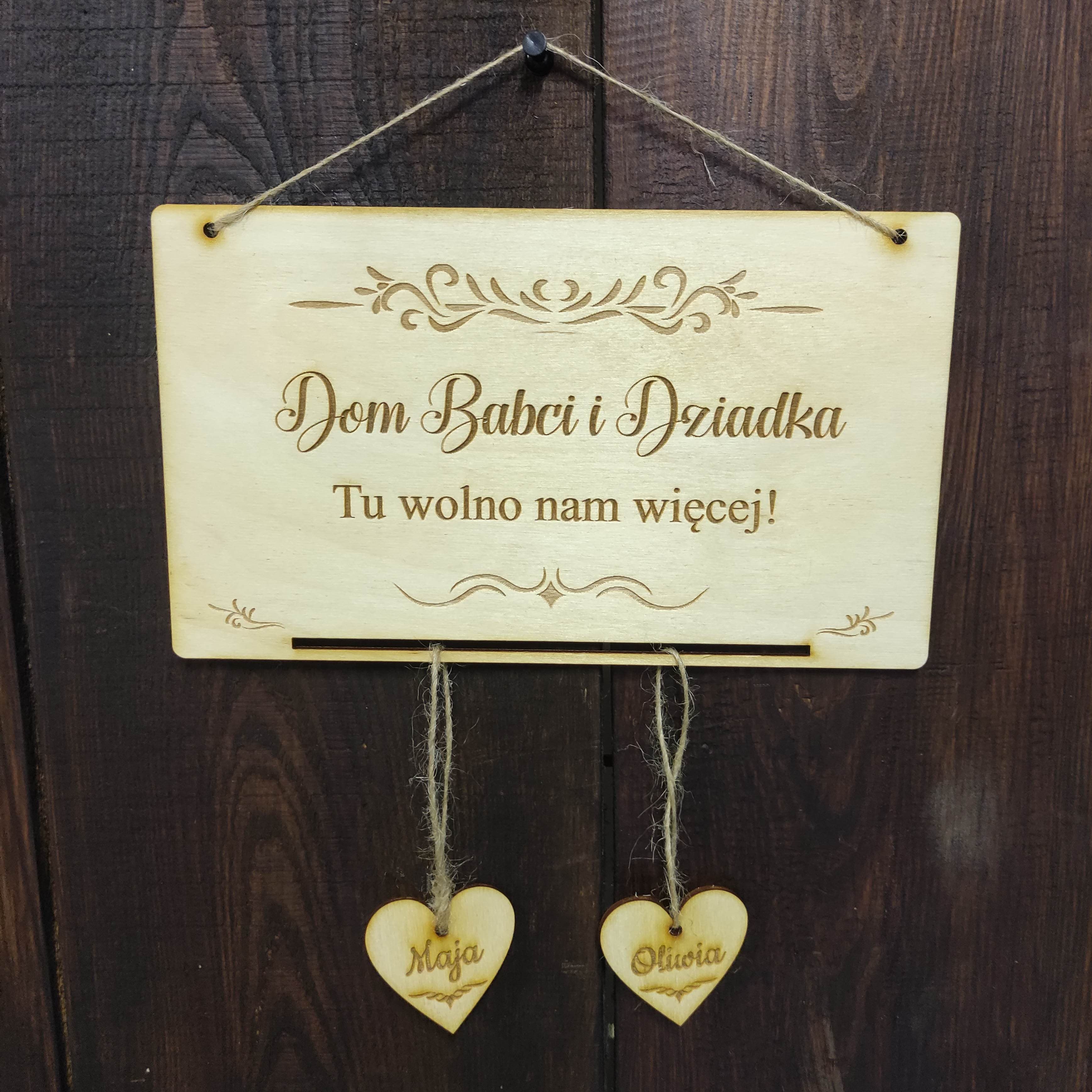 Tabliczka Dom dziadków