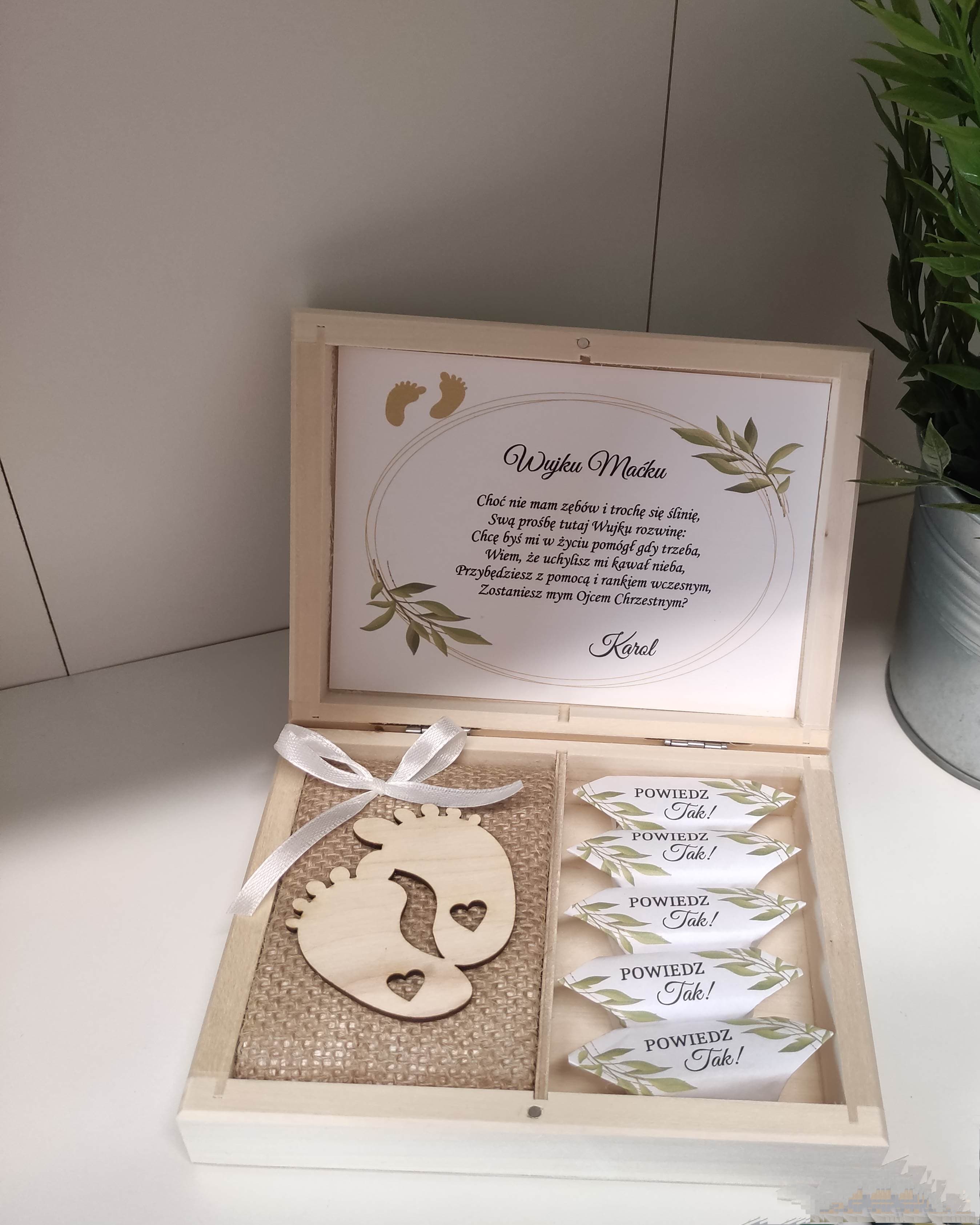 Podziękowania z magnesem Chrzest
