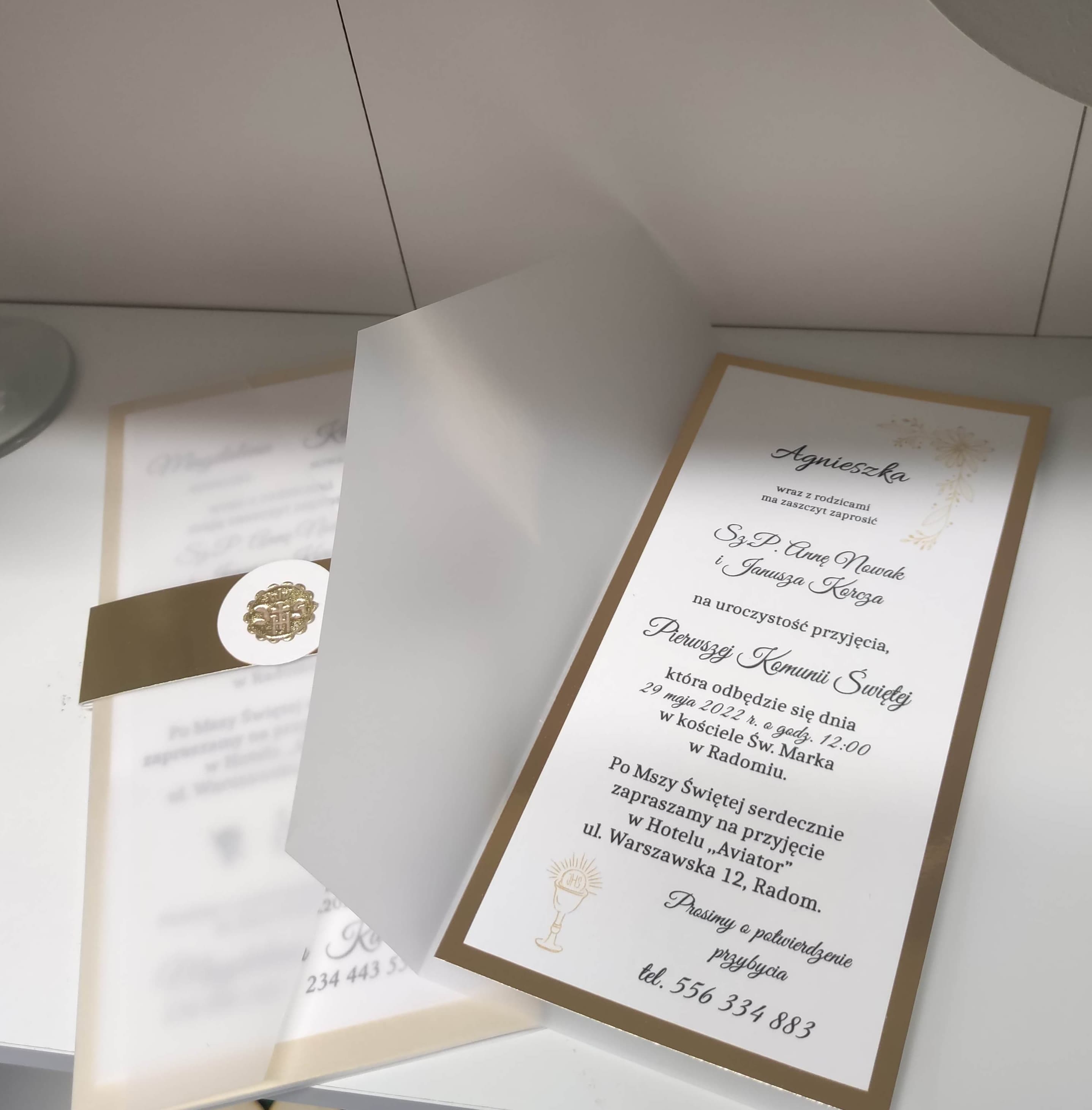 Zaproszenie Komunia nr 1