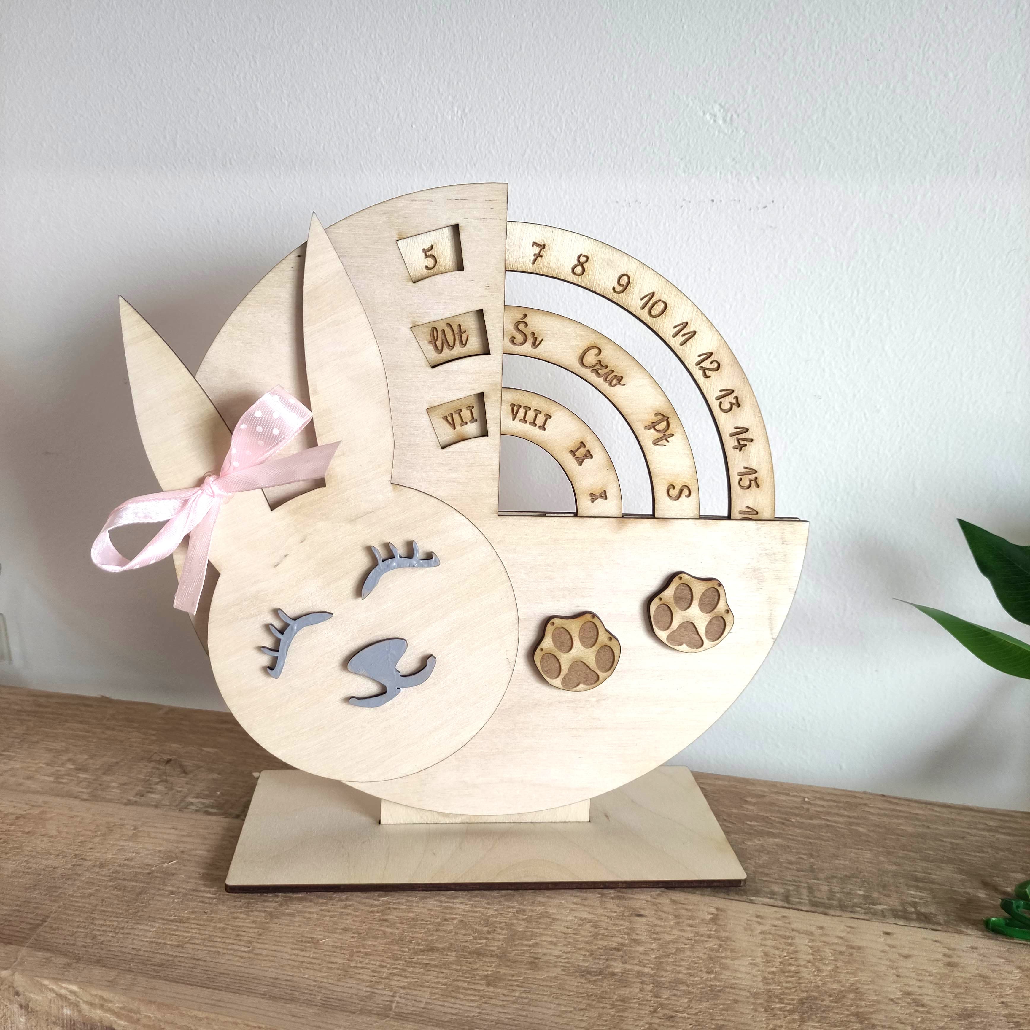 Kalendarz wieczny królik