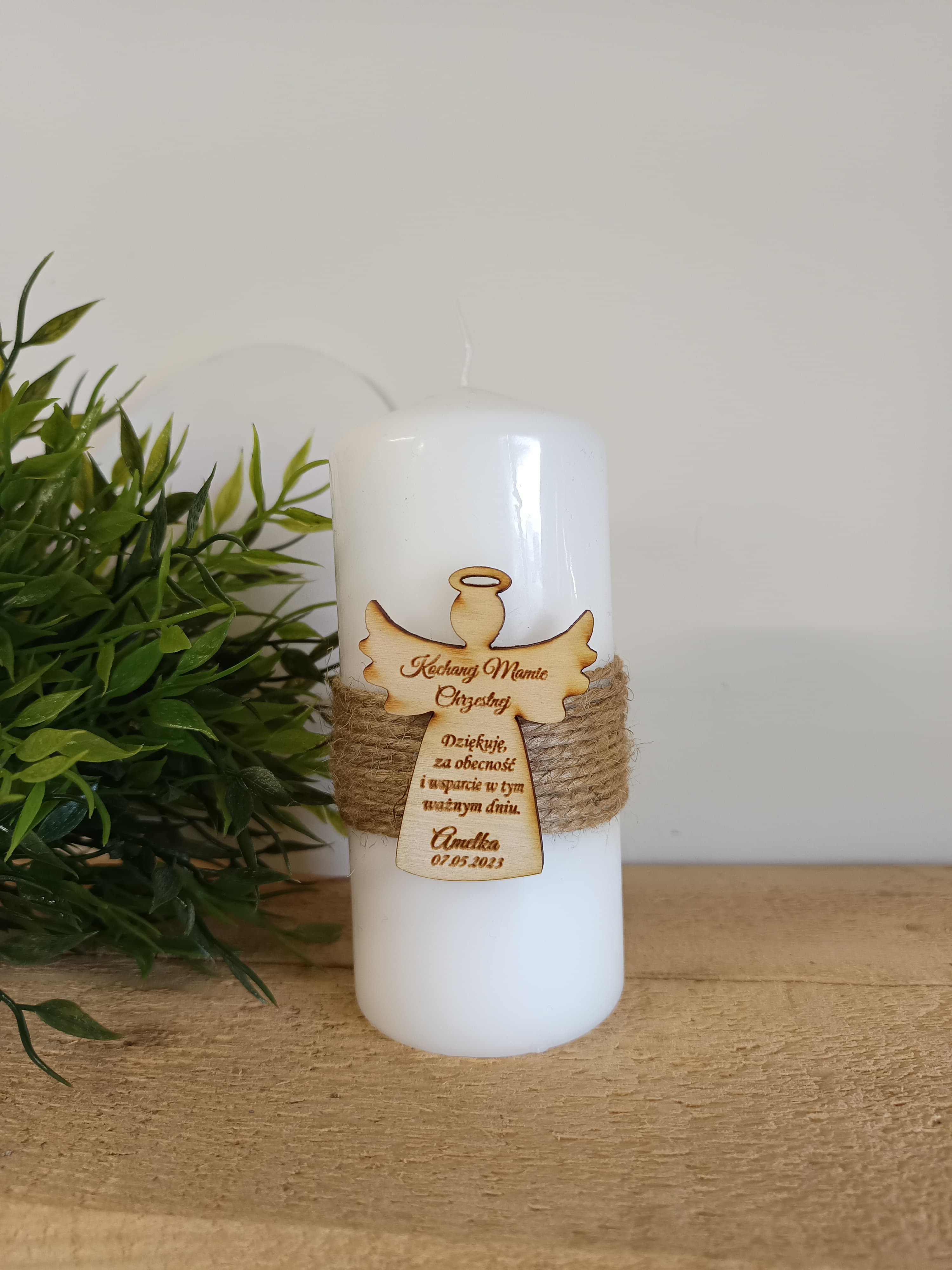 Świeca z aniołkiem