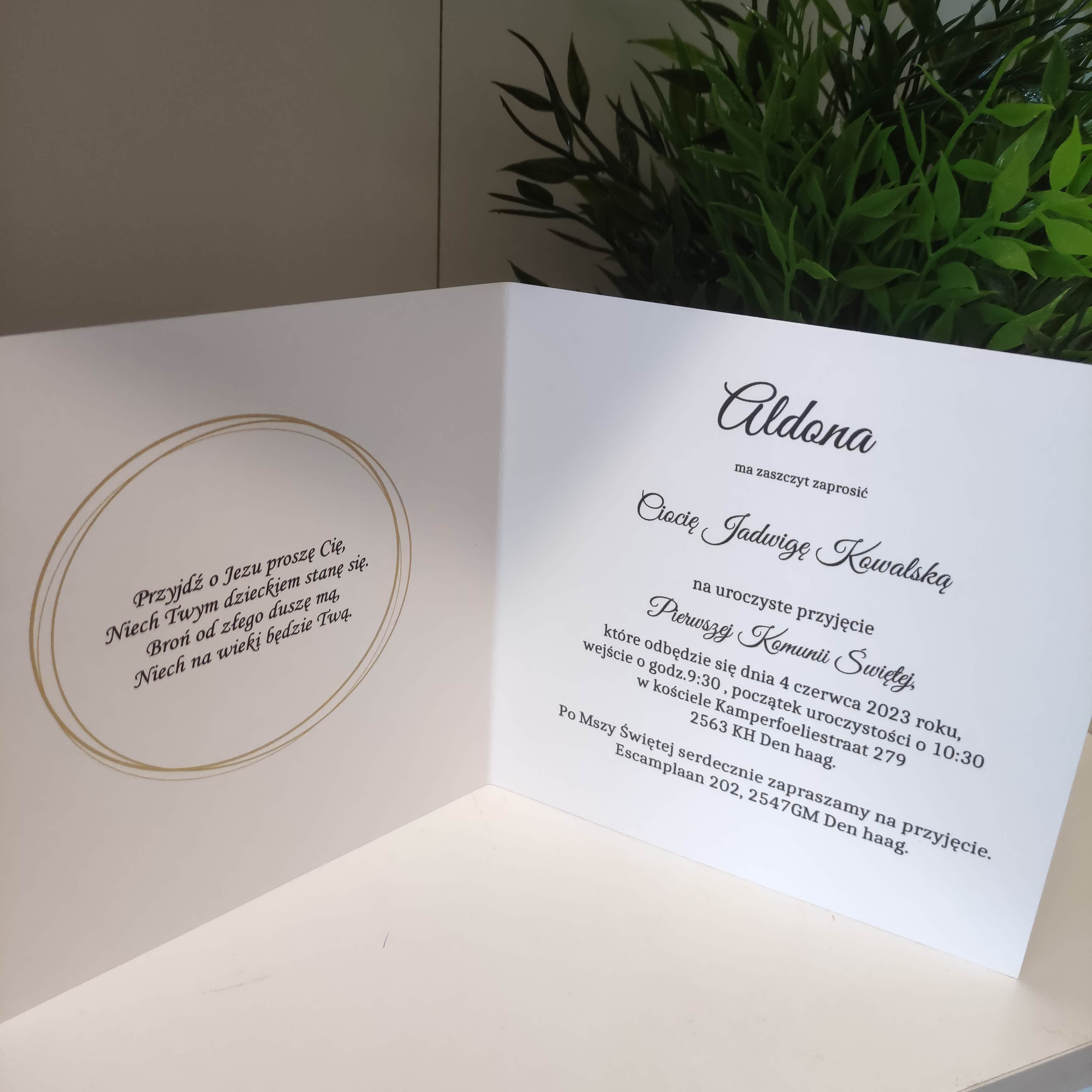 Zaproszenie komunia nr32