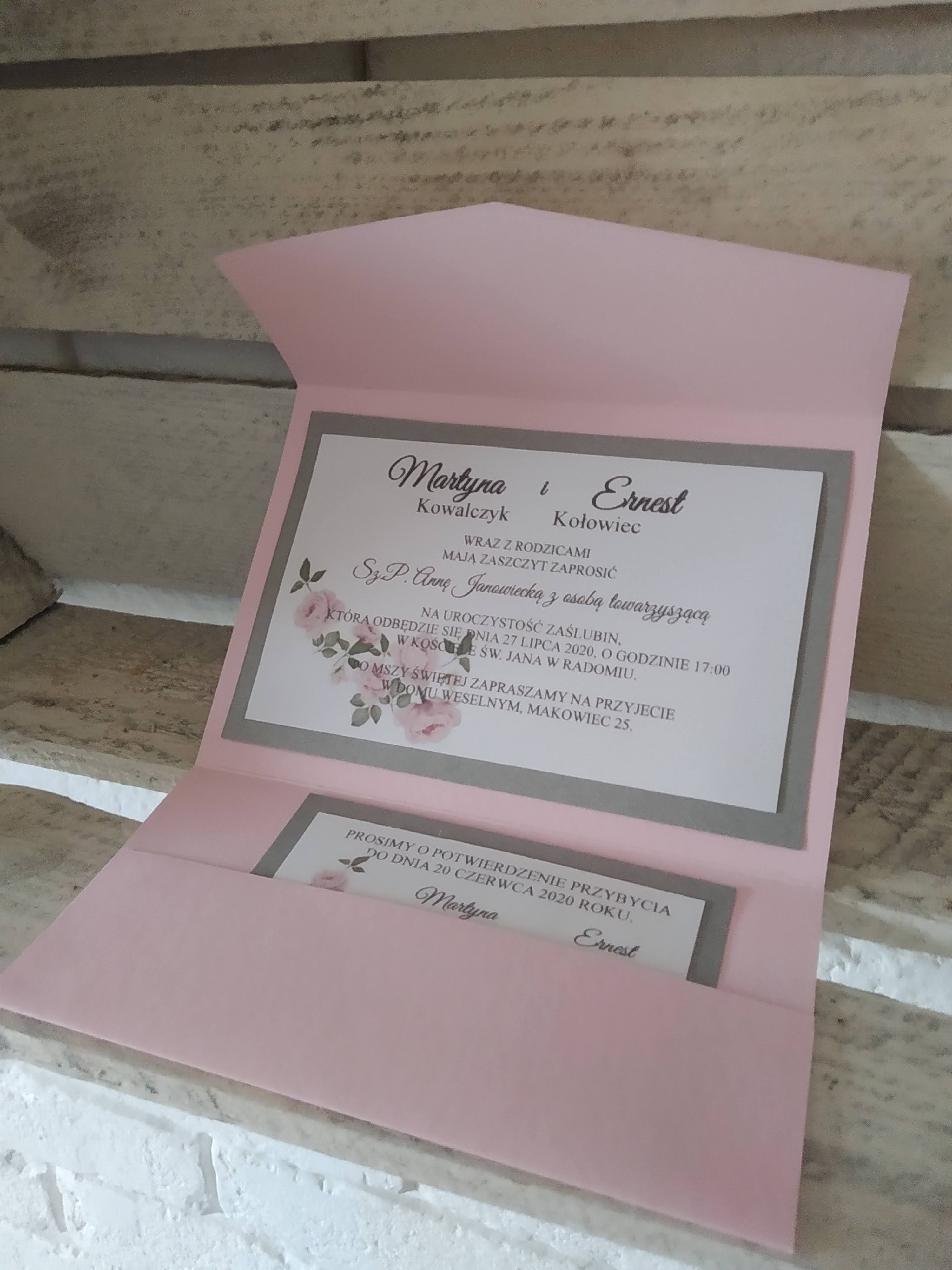 Zaproszenie koperta