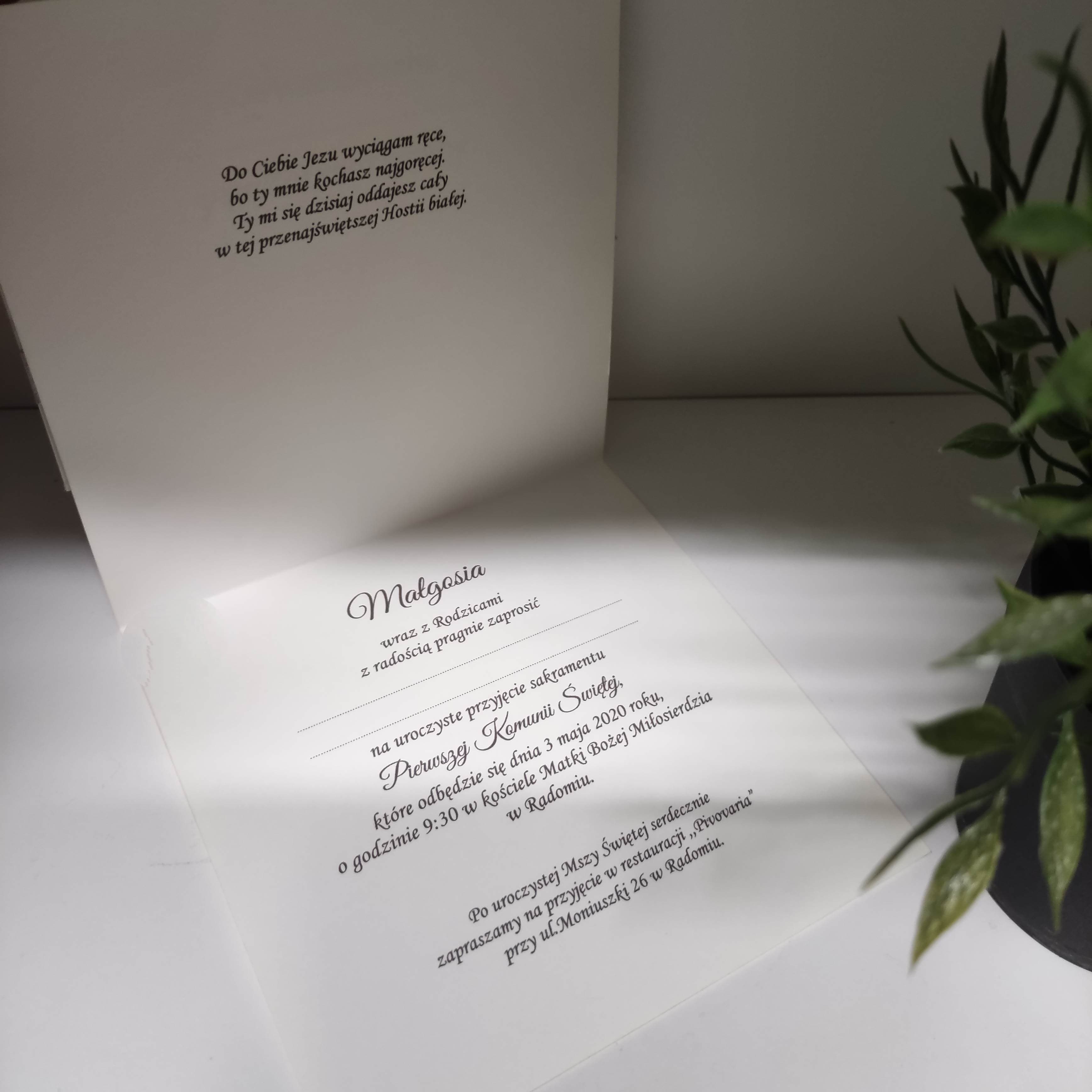 Zaproszenie komunia nr38