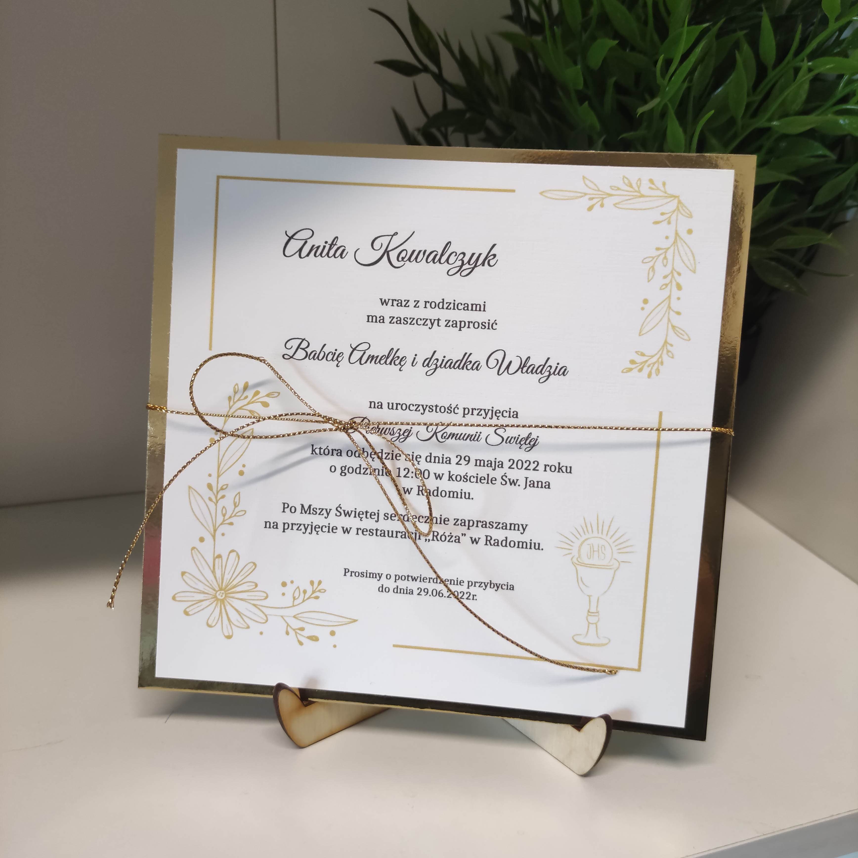 Zaproszenie Komunia nr 10