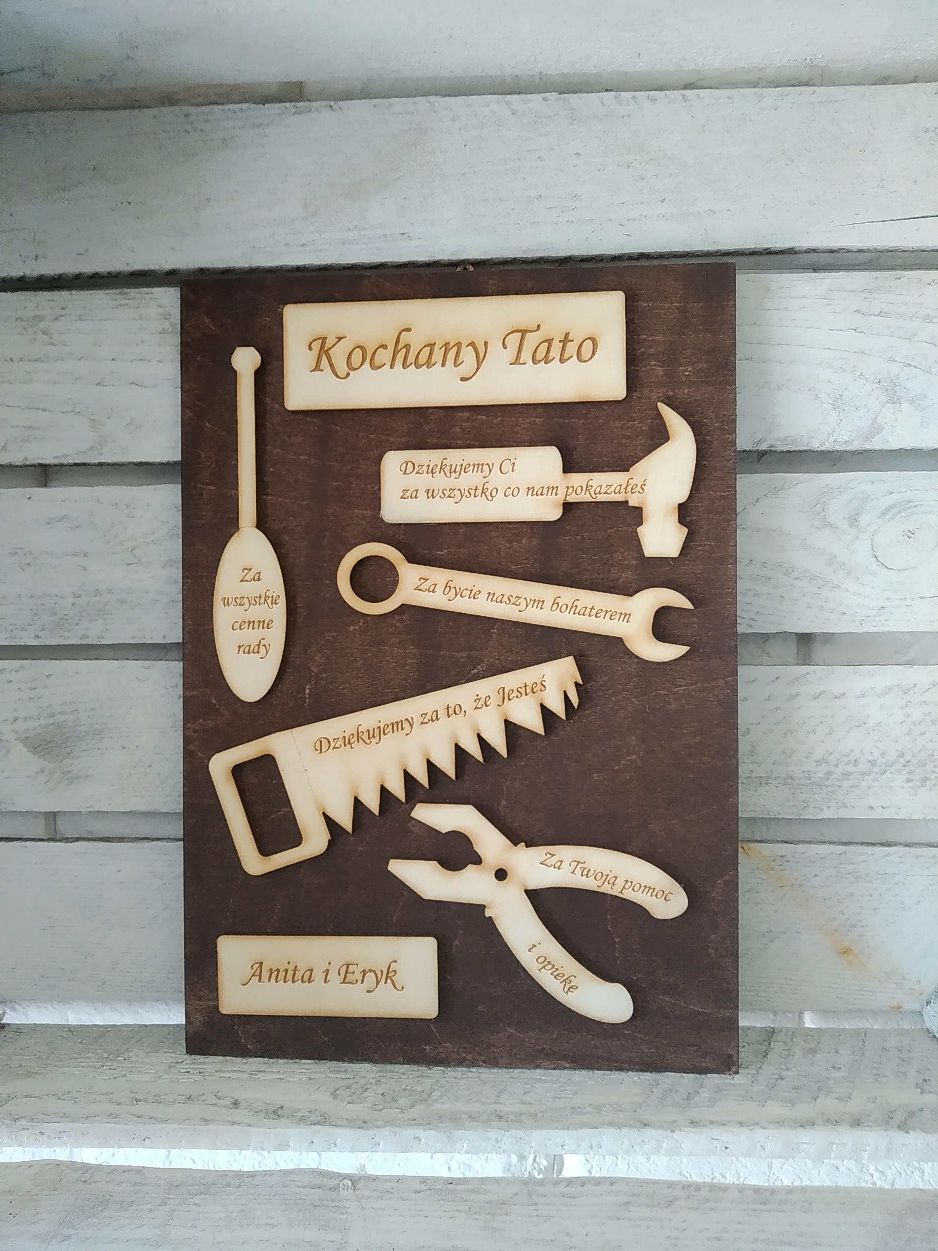 Tabliczka dla Taty Narzędzia