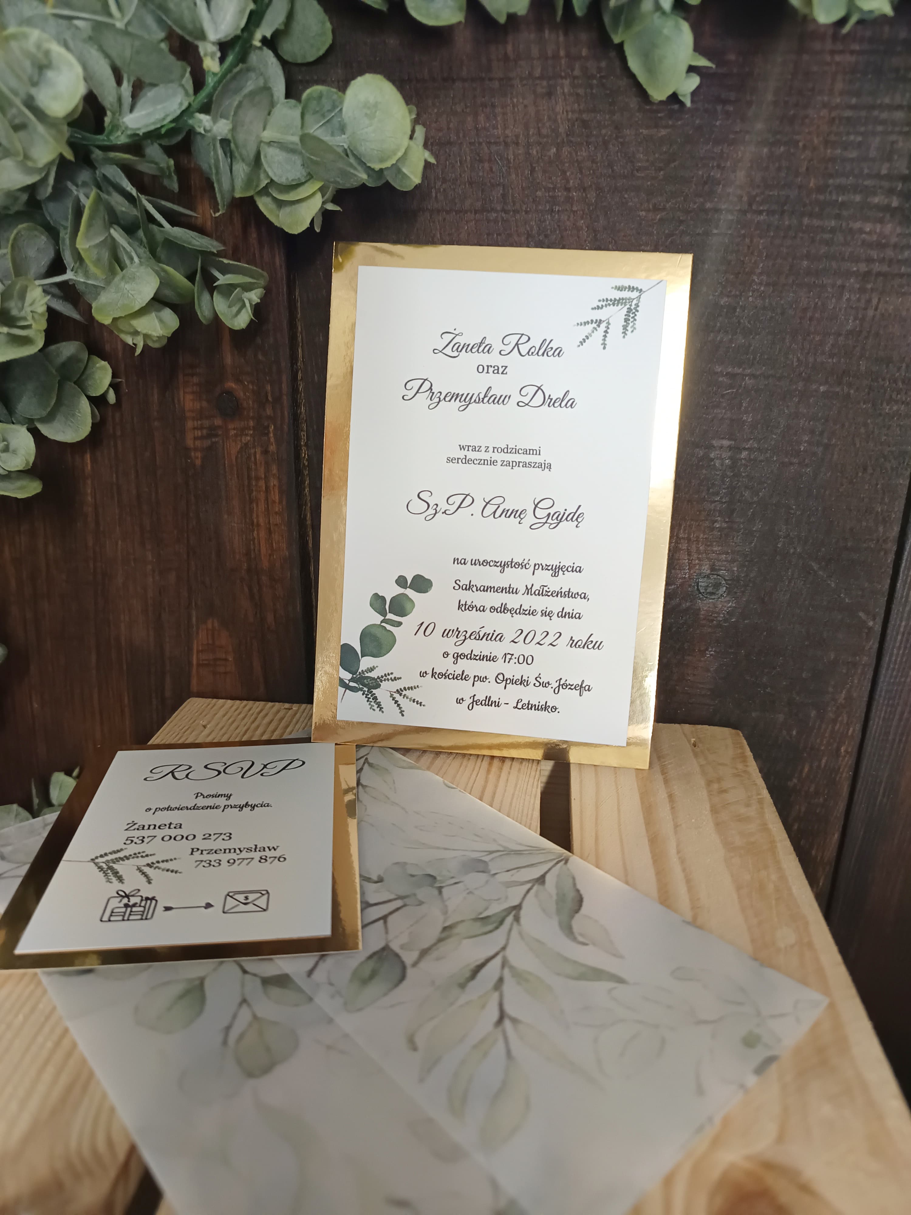 Zaproszenie nr 39 gold