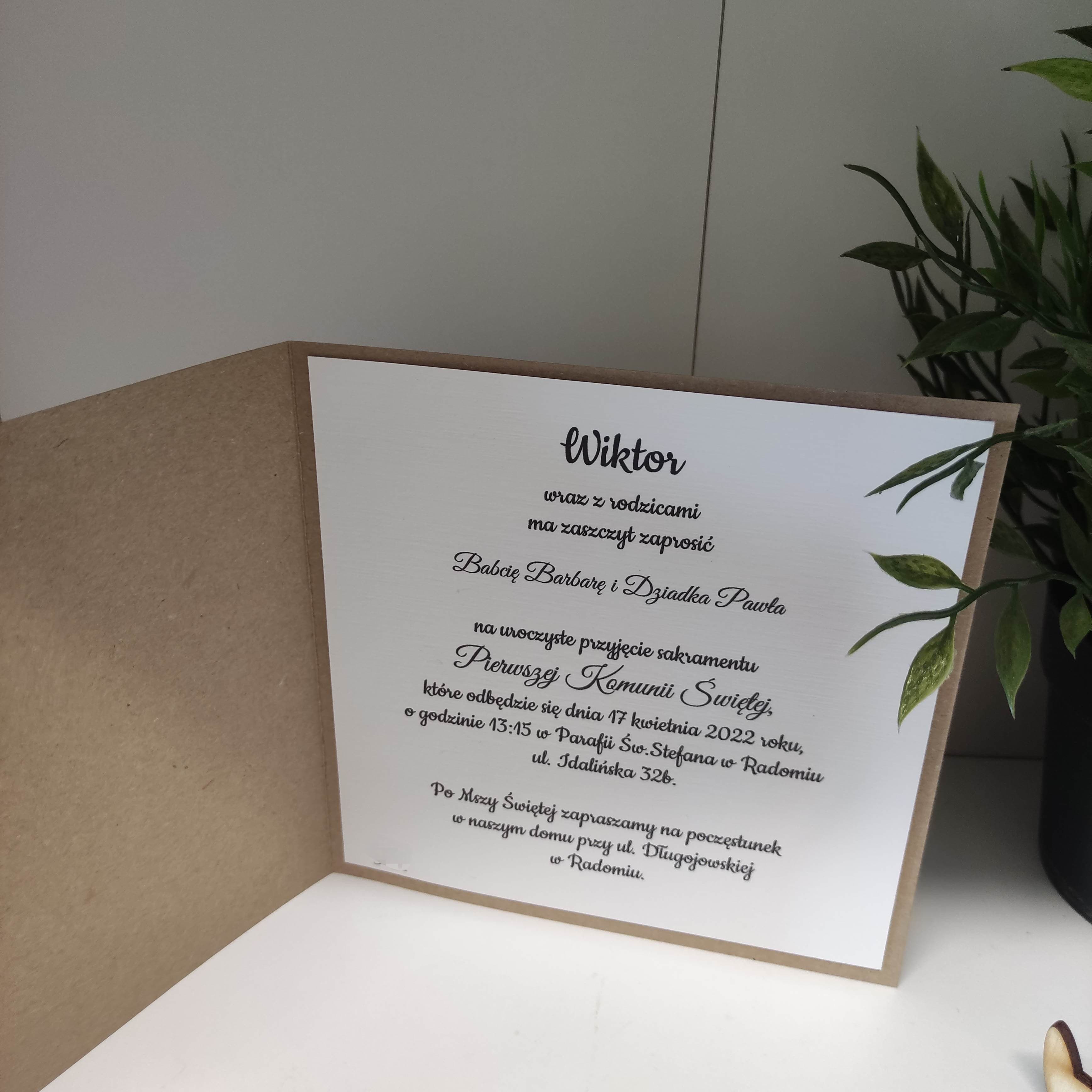 Zaproszenie Komunia nr 14