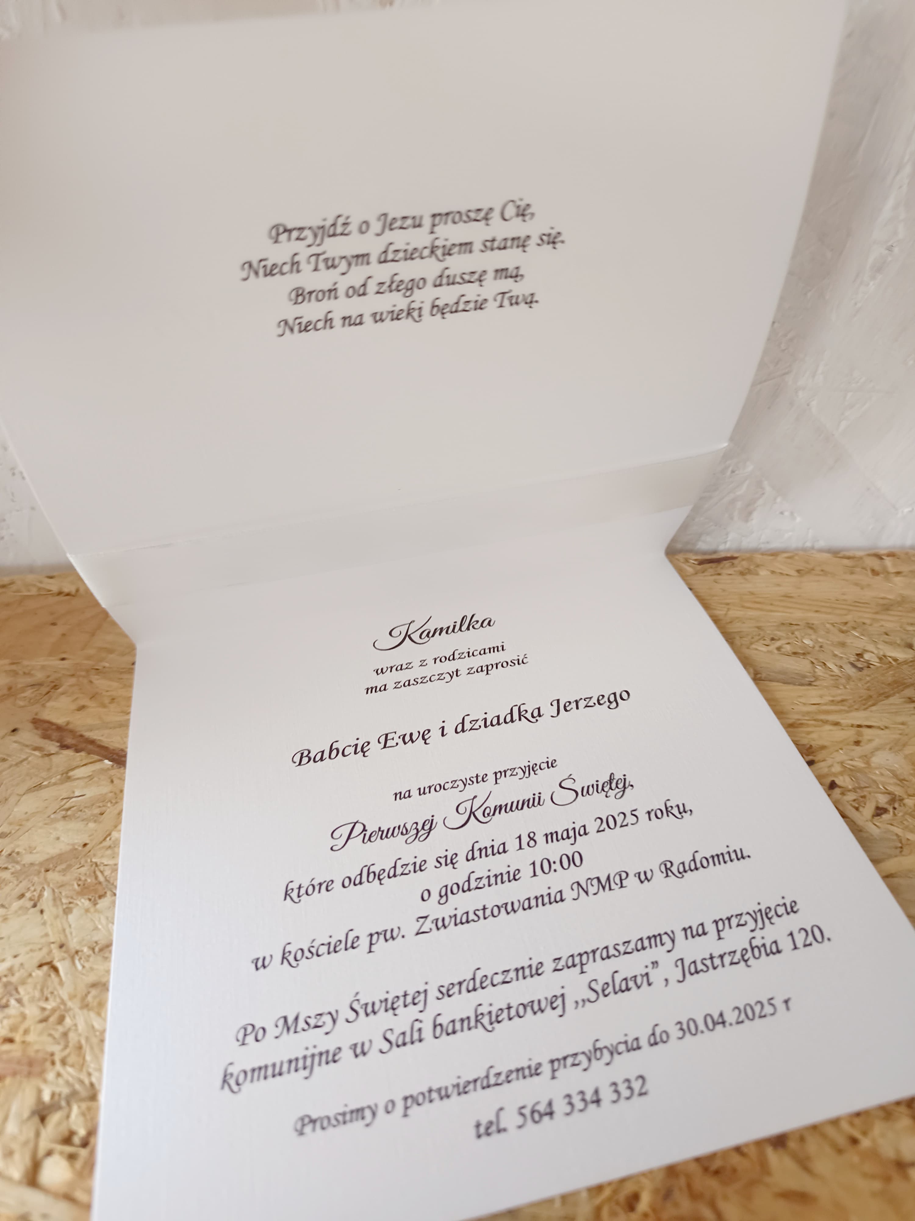 Komunia zaproszenie nr 64