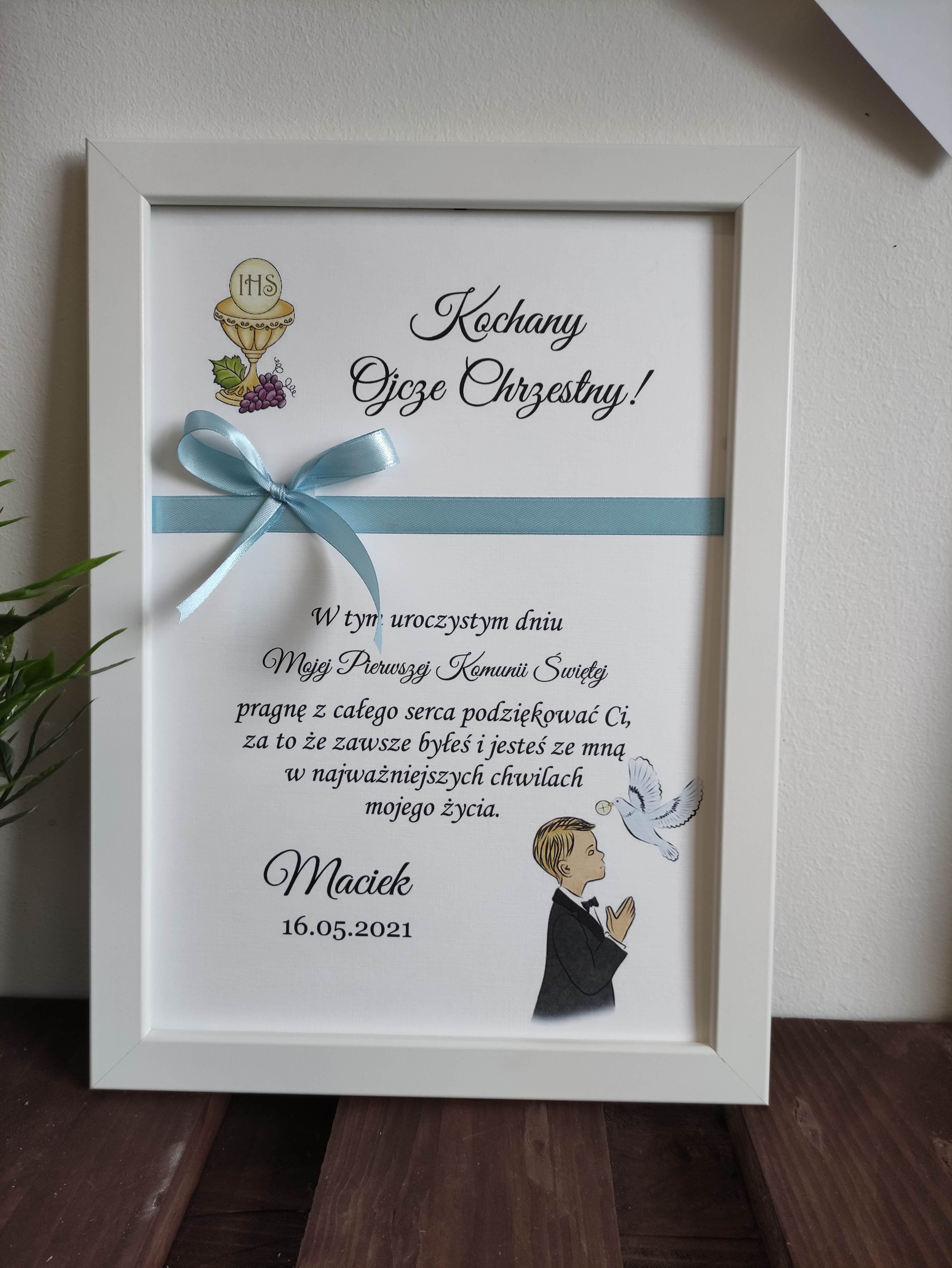 Podziękowania - Ramka A4