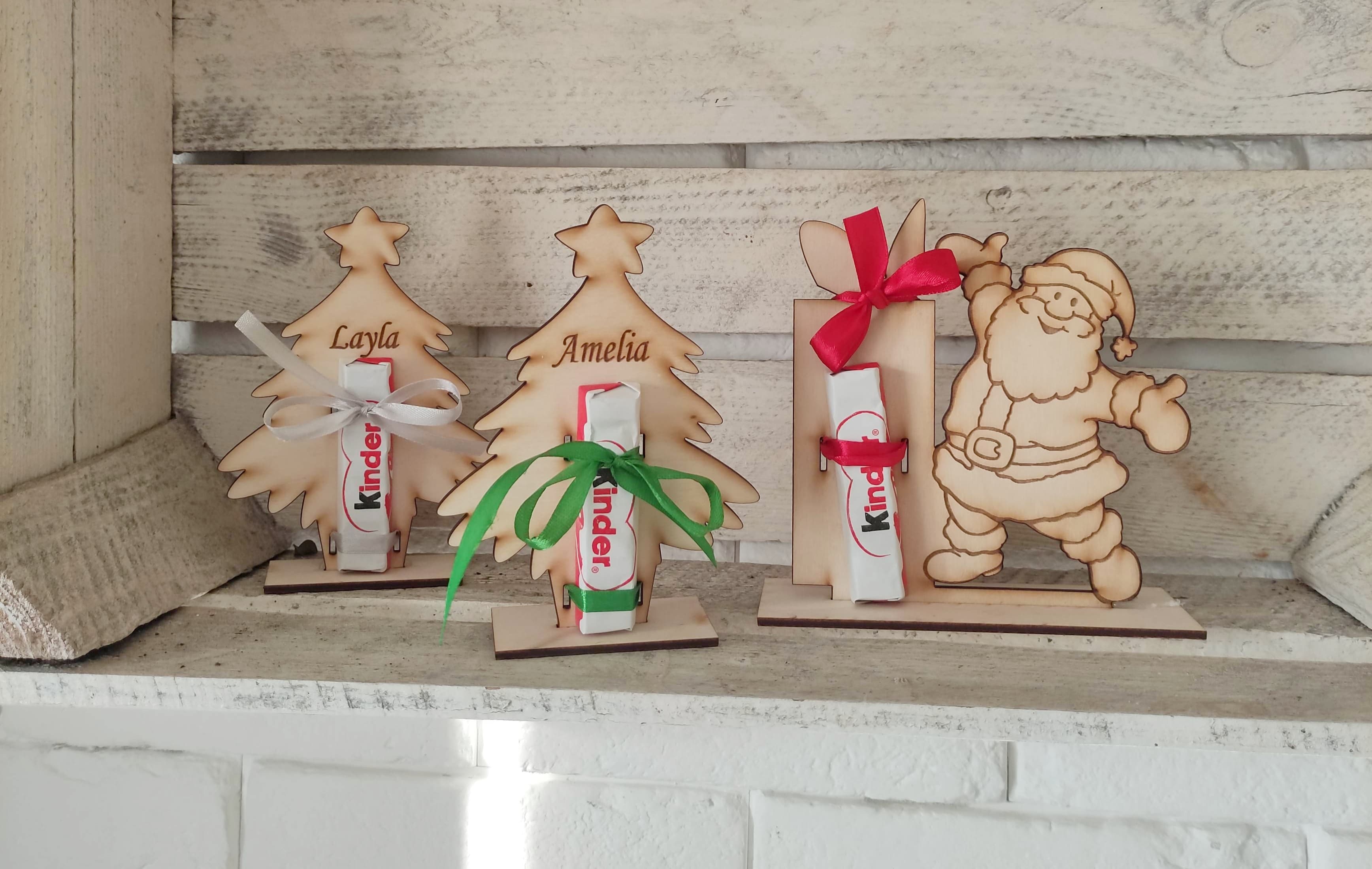 Choinka - Mikołaj z czekoladą