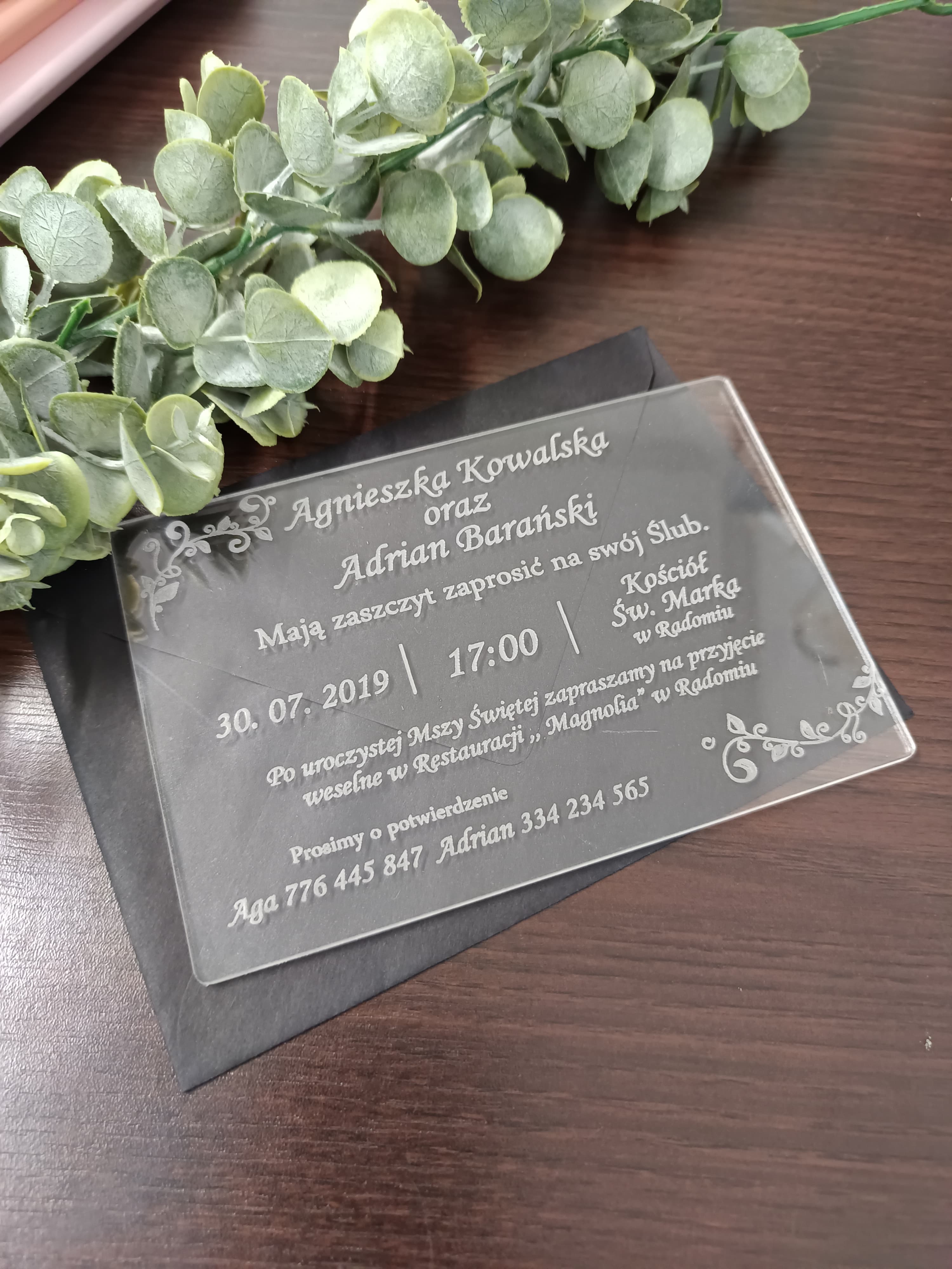Zaproszenie plexi