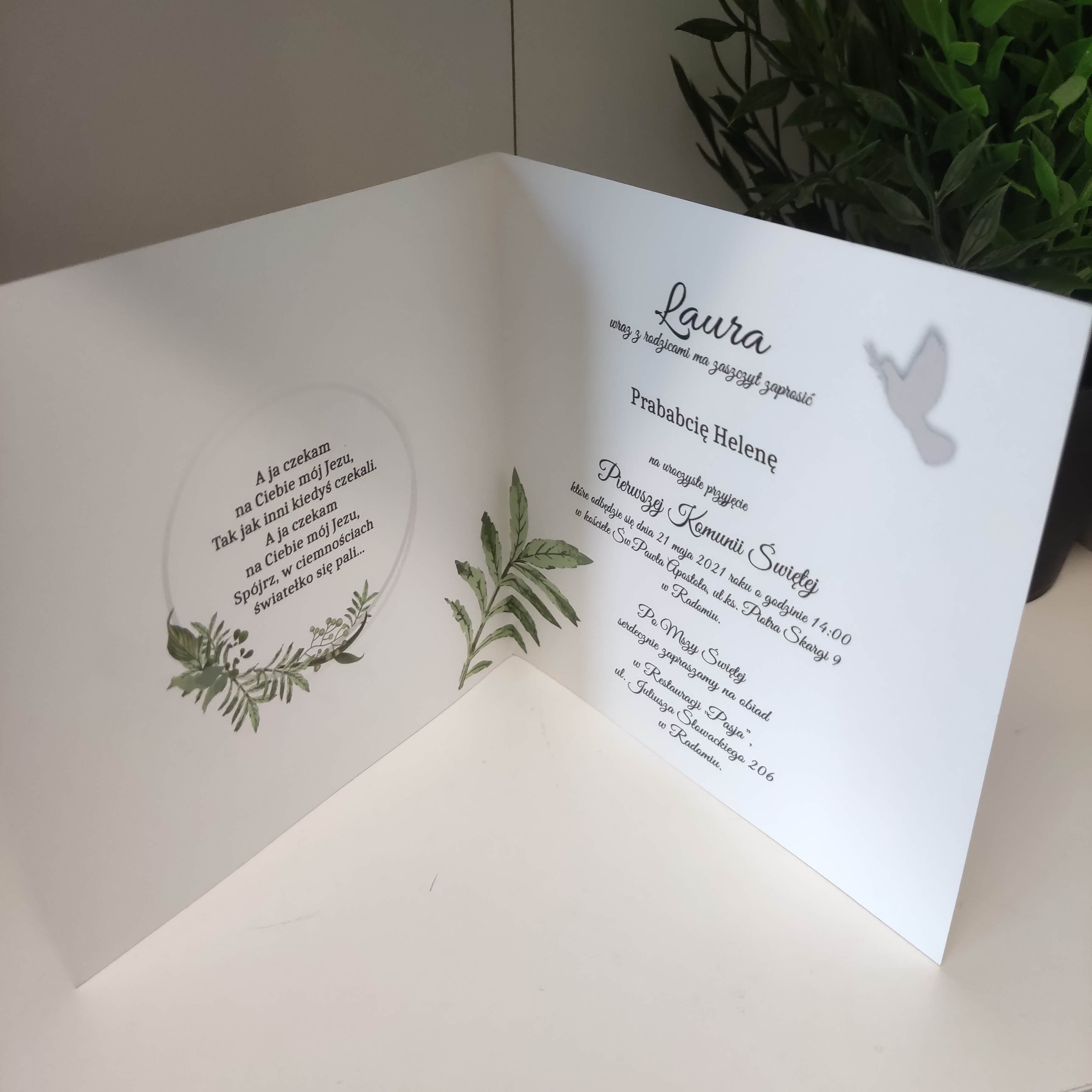 Zaproszenie Komunia nr 8